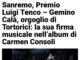Da Tortorici a Sanremo per il Premio Tenco: Gemino Cala’ all’Ariston